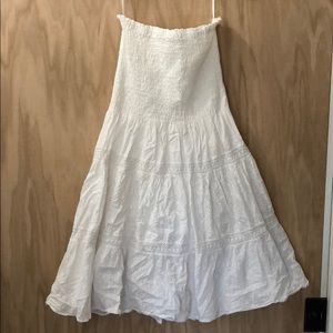 Generic white strapless sundress